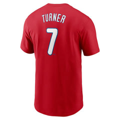 Red Trea Turner Philadelphia Phillies Nike Fuse Name & Number T-Shirt