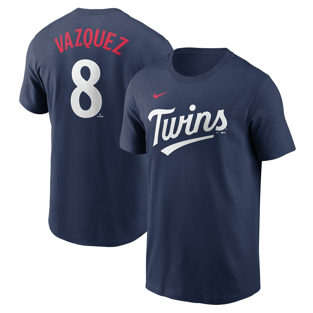 Navy Christian Vazquez Minnesota Twins Nike Fuse Name & Number T-Shirt