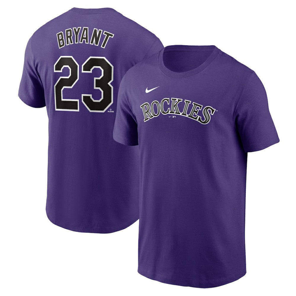 Purple Kris Bryant Colorado Rockies Nike Fuse Name & Number T-Shirt