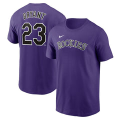 Purple Kris Bryant Colorado Rockies Nike Fuse Name & Number T-Shirt