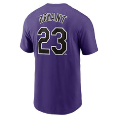 Purple Kris Bryant Colorado Rockies Nike Fuse Name & Number T-Shirt