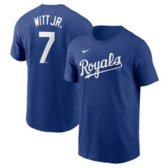 Royal Bobby Witt Jr. Kansas City Royals Nike Fuse Name & Number T-Shirt
