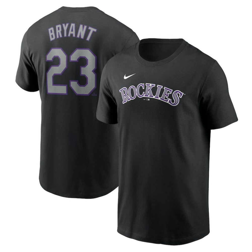 Black Kris Bryant Colorado Rockies Nike Fuse Name & Number T-Shirt