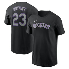 Black Kris Bryant Colorado Rockies Nike Fuse Name & Number T-Shirt