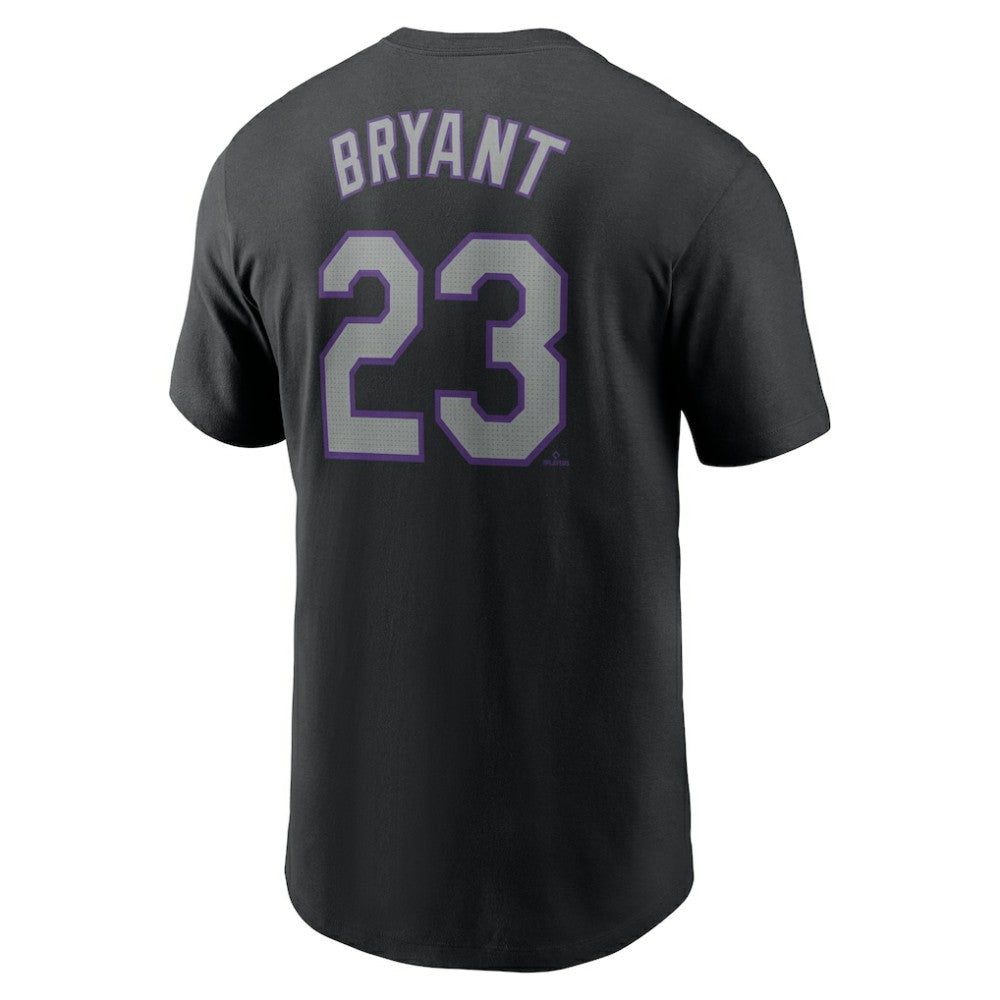 Black Kris Bryant Colorado Rockies Nike Fuse Name & Number T-Shirt