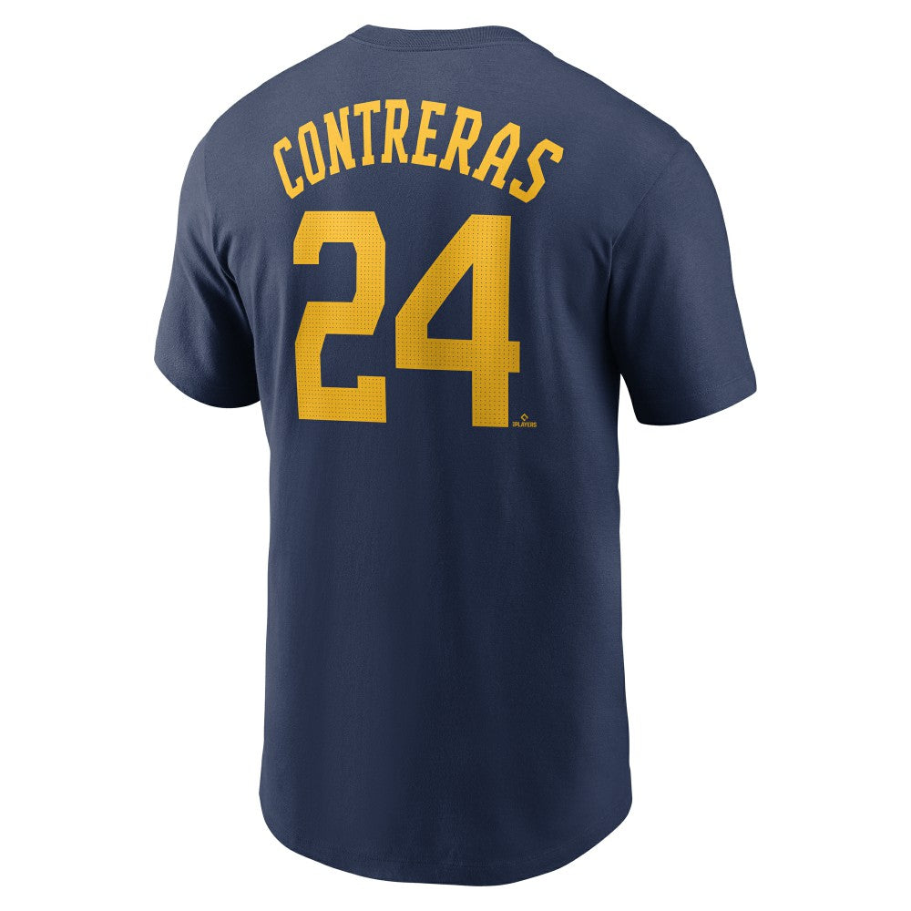 Navy William Contreras Milwaukee Brewers Nike Fuse Name & Number T-Shirt