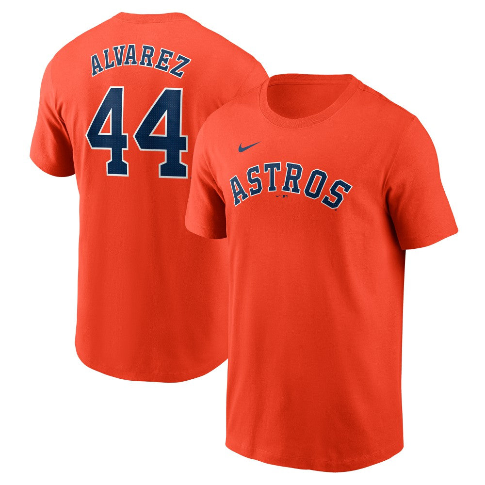 Orange Yordan Alvarez Houston Astros Nike Fuse Name & Number T-Shirt