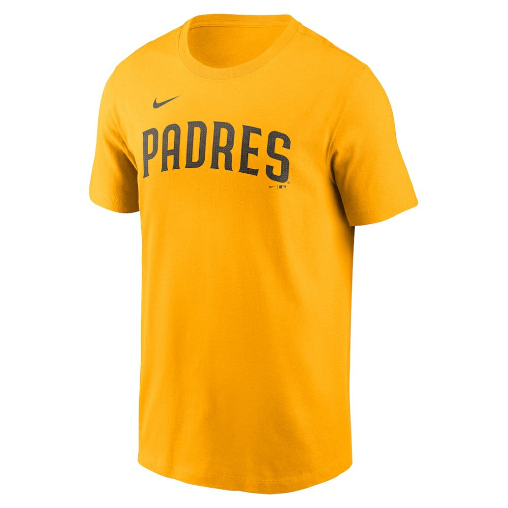 Gold Fernando Tatis Jr. San Diego Padres Nike Fuse Name & Number T-Shirt