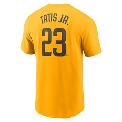 Gold Fernando Tatis Jr. San Diego Padres Nike Fuse Name & Number T-Shirt
