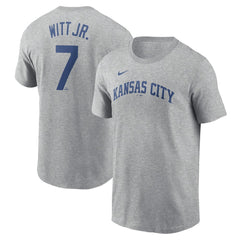Gray Bobby Witt Jr. Kansas City Royals Nike Fuse Name & Number T-Shirt