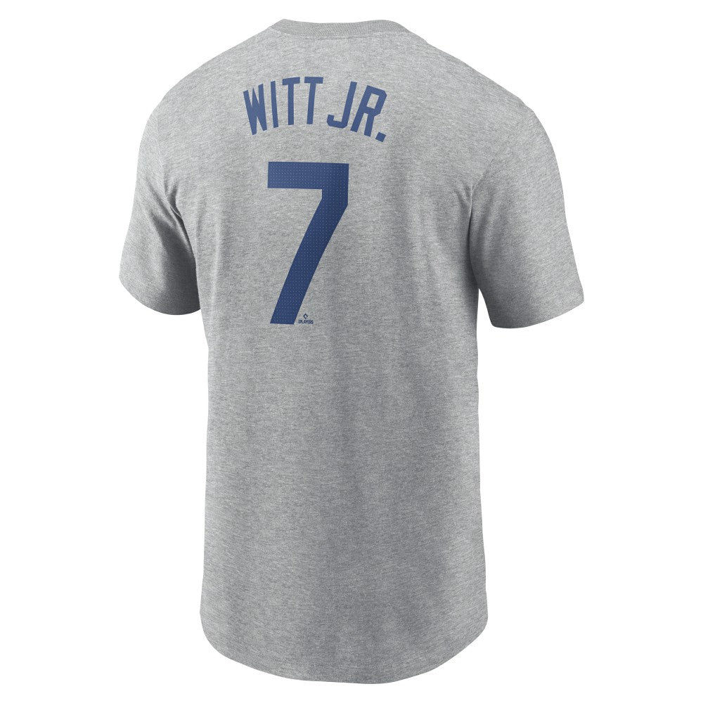 Gray Bobby Witt Jr. Kansas City Royals Nike Fuse Name & Number T-Shirt