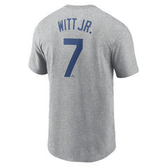 Gray Bobby Witt Jr. Kansas City Royals Nike Fuse Name & Number T-Shirt