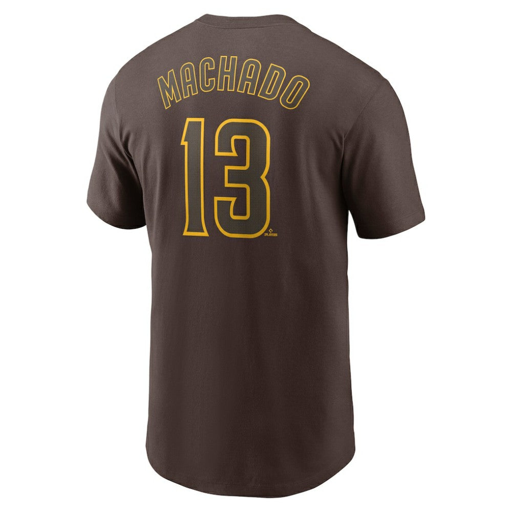 Brown Manny Machado San Diego Padres Nike Fuse Name & Number T-Shirt