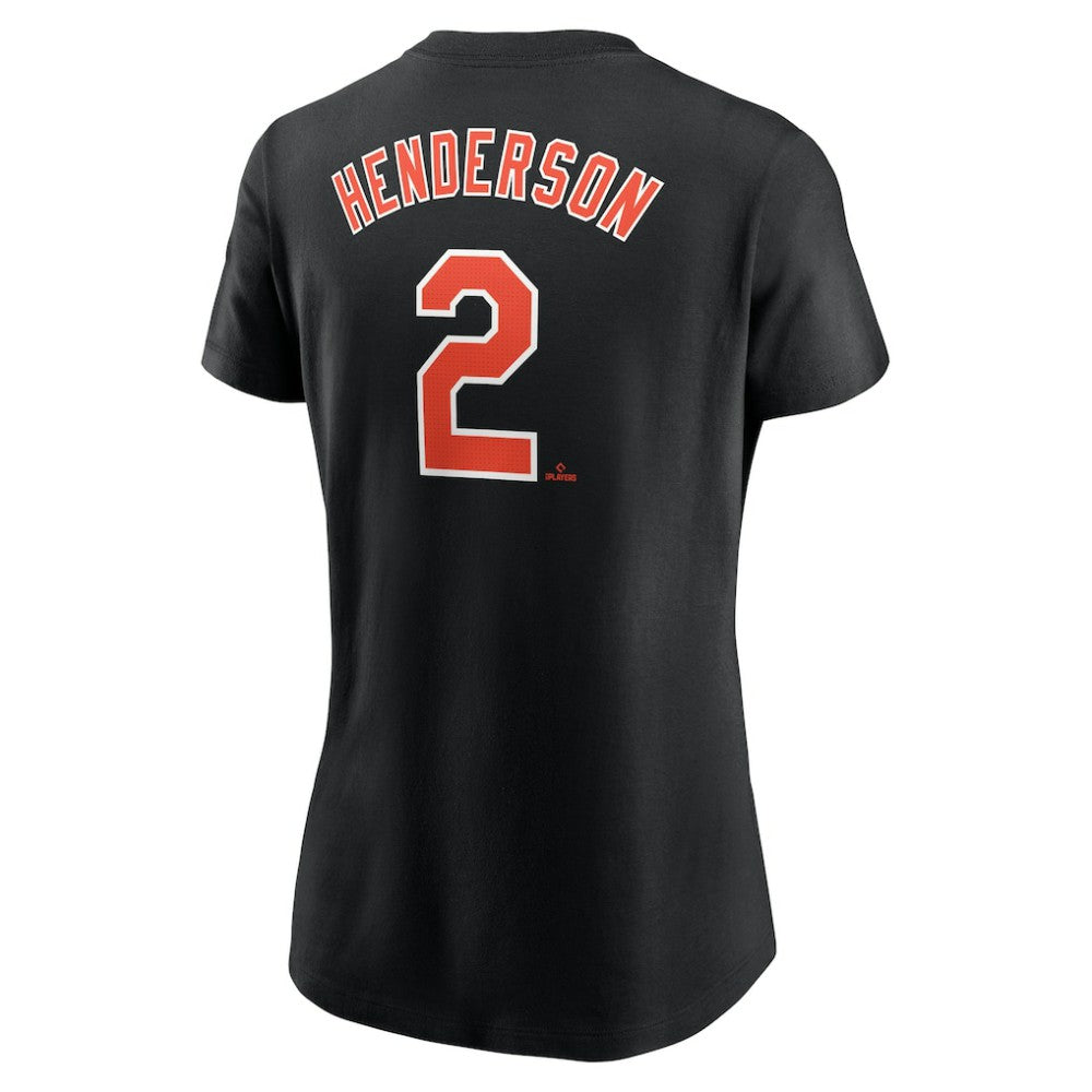 Black Gunnar Henderson Baltimore Orioles Nike Women's Cooperstown Collection Fuse Name & Number T-Shirt