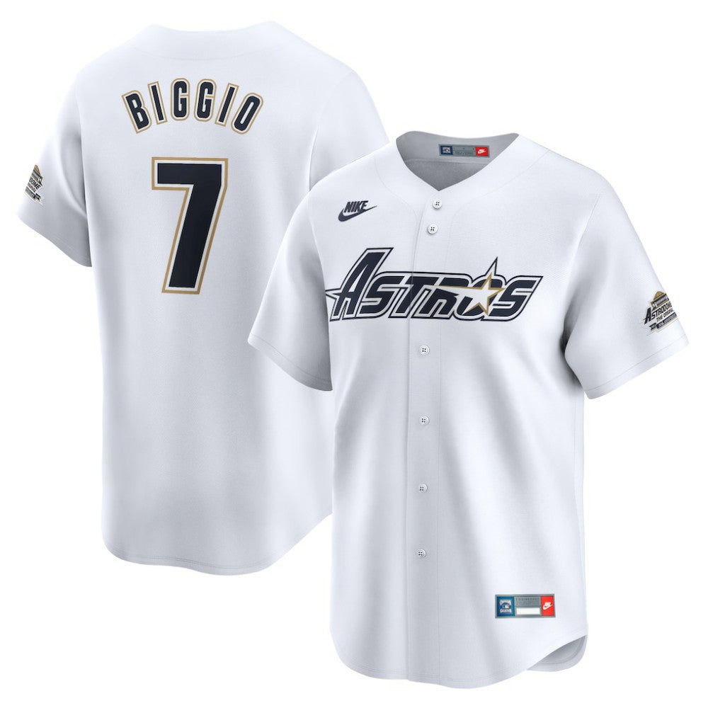 White Craig Biggio Houston Astros Nike Throwback Cooperstown Collection Limited Jersey