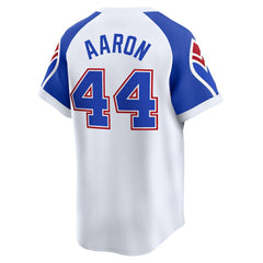 White Hank Aaron Atlanta Braves Nike Throwback Cooperstown Limited Jersey