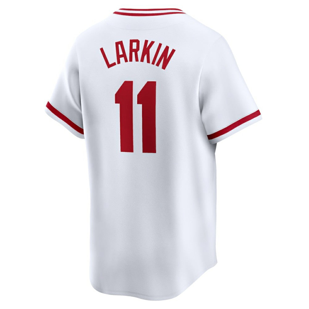 White Barry Larkin Cincinnati Reds Nike Throwback Cooperstown Limited Jersey