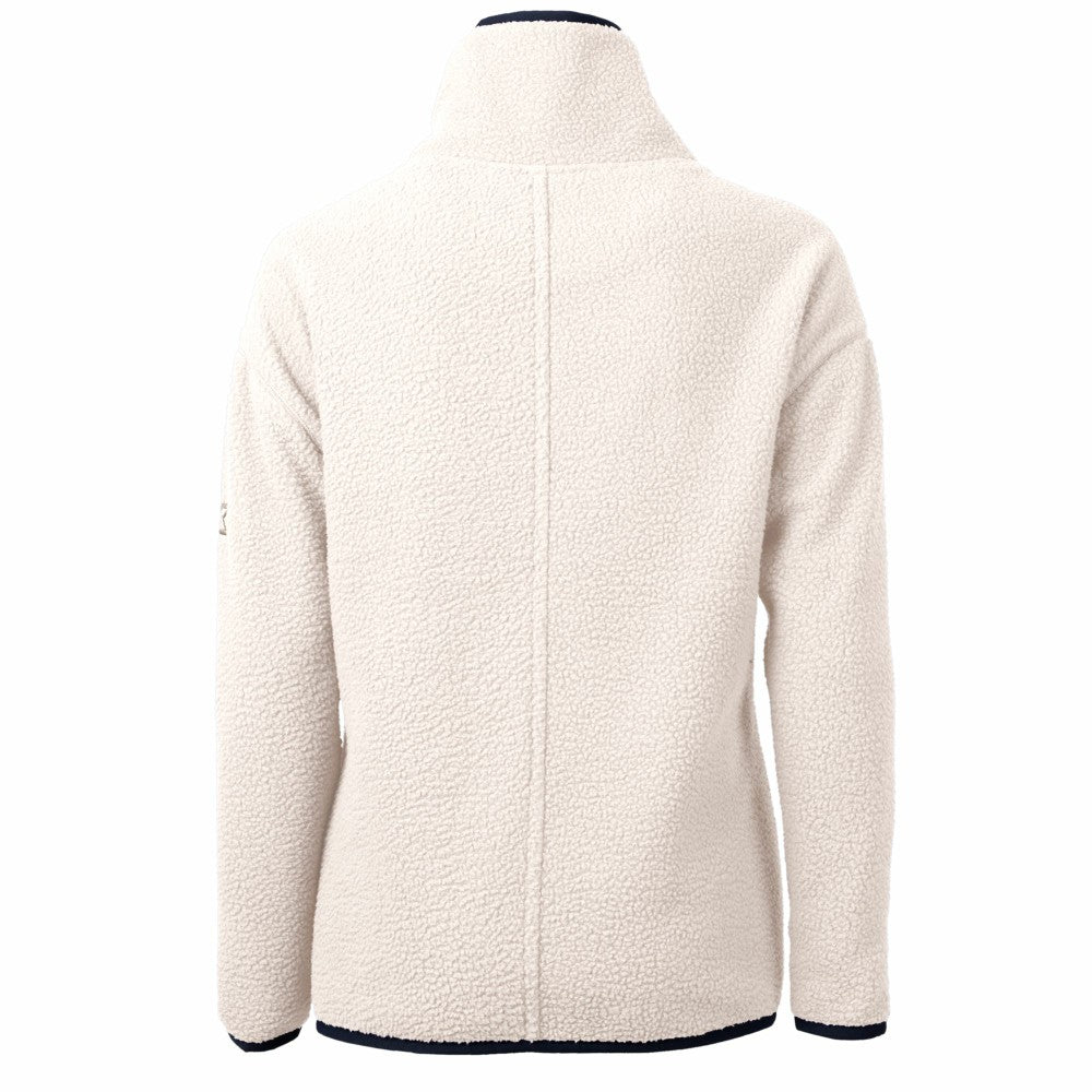 Oatmeal Kansas City Royals Cutter & Buck Women's City Connect Cascade Eco Sherpa Fleece Half-Zip Pullover Jacket