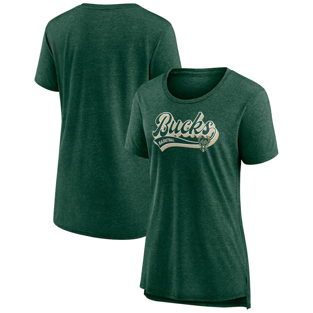 Fanatics Milwaukee Bucks Women's League Leader Tri-Blend T-Shirt