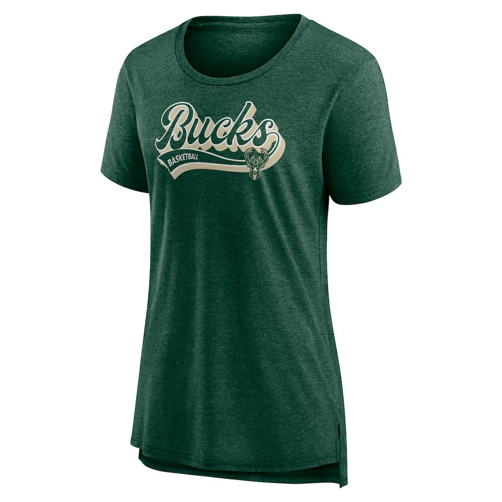 Fanatics Milwaukee Bucks Women's League Leader Tri-Blend T-Shirt