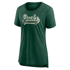 Fanatics Milwaukee Bucks Women's League Leader Tri-Blend T-Shirt