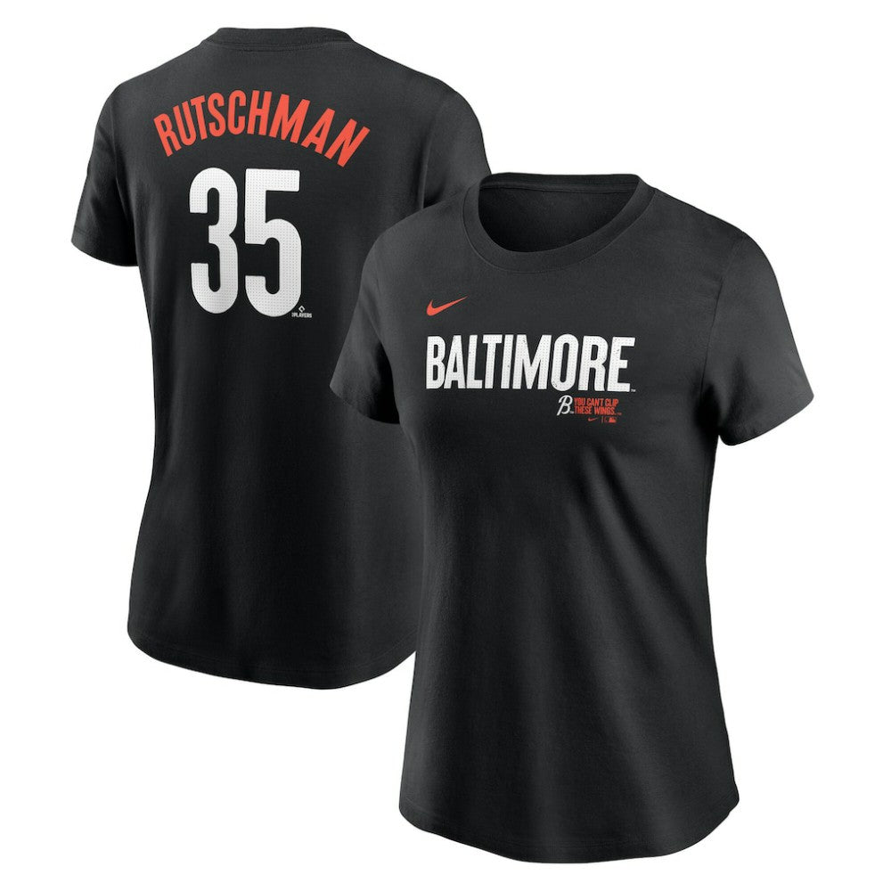 Black Adley Rutschman Baltimore Orioles Nike Women's City Connect Fuse Name & Number T-Shirt