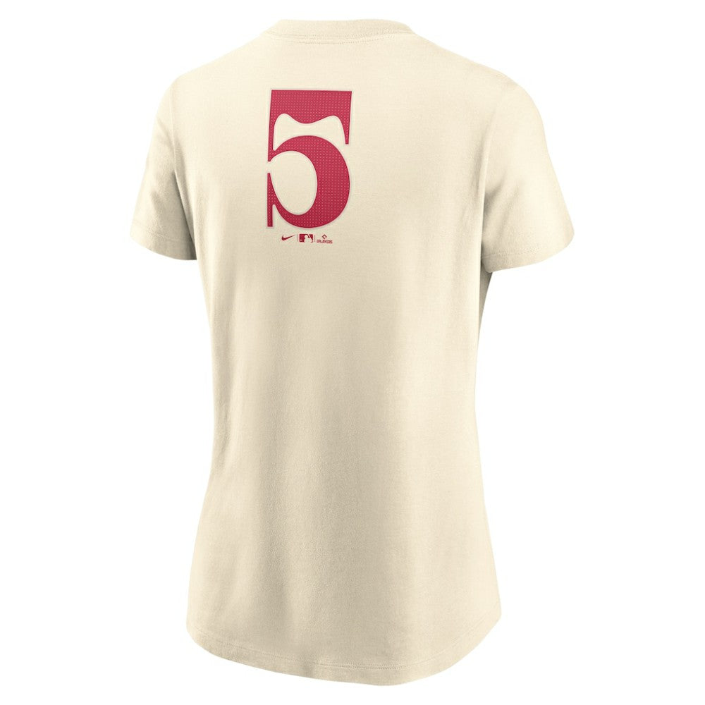 Cream Texas Rangers Nike Women's City Connect Fuse Name & Number T-Shirt