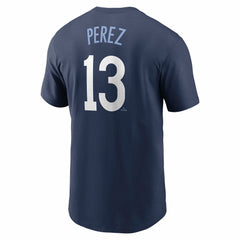 Navy Salvador Perez Kansas City Royals Nike 2024 City Connect Fuse Name & Number T-Shirt