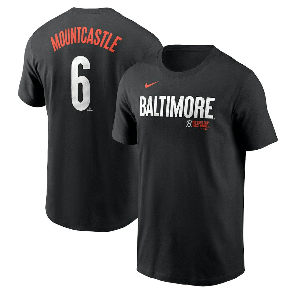 Black Ryan Mountcastle Baltimore Orioles Nike City Connect Fuse Name & Number T-Shirt