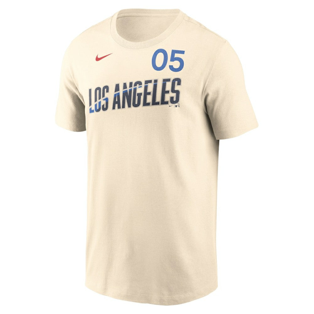Cream Freddie Freeman Los Angeles Dodgers Nike 2024 City Connect Fuse Name & Number T-Shirt