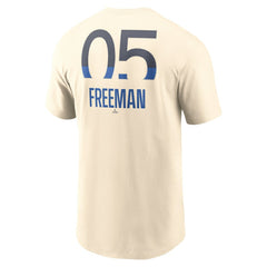 Cream Freddie Freeman Los Angeles Dodgers Nike 2024 City Connect Fuse Name & Number T-Shirt