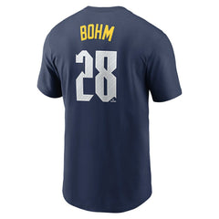 Navy Alec Bohm Philadelphia Phillies Nike 2024 City Connect Fuse Name & Number T-Shirt