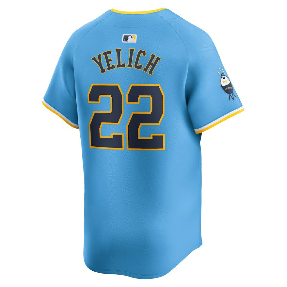 Powder Blue Christian Yelich Milwaukee Brewers Nike City Connect Limited Player Jersey