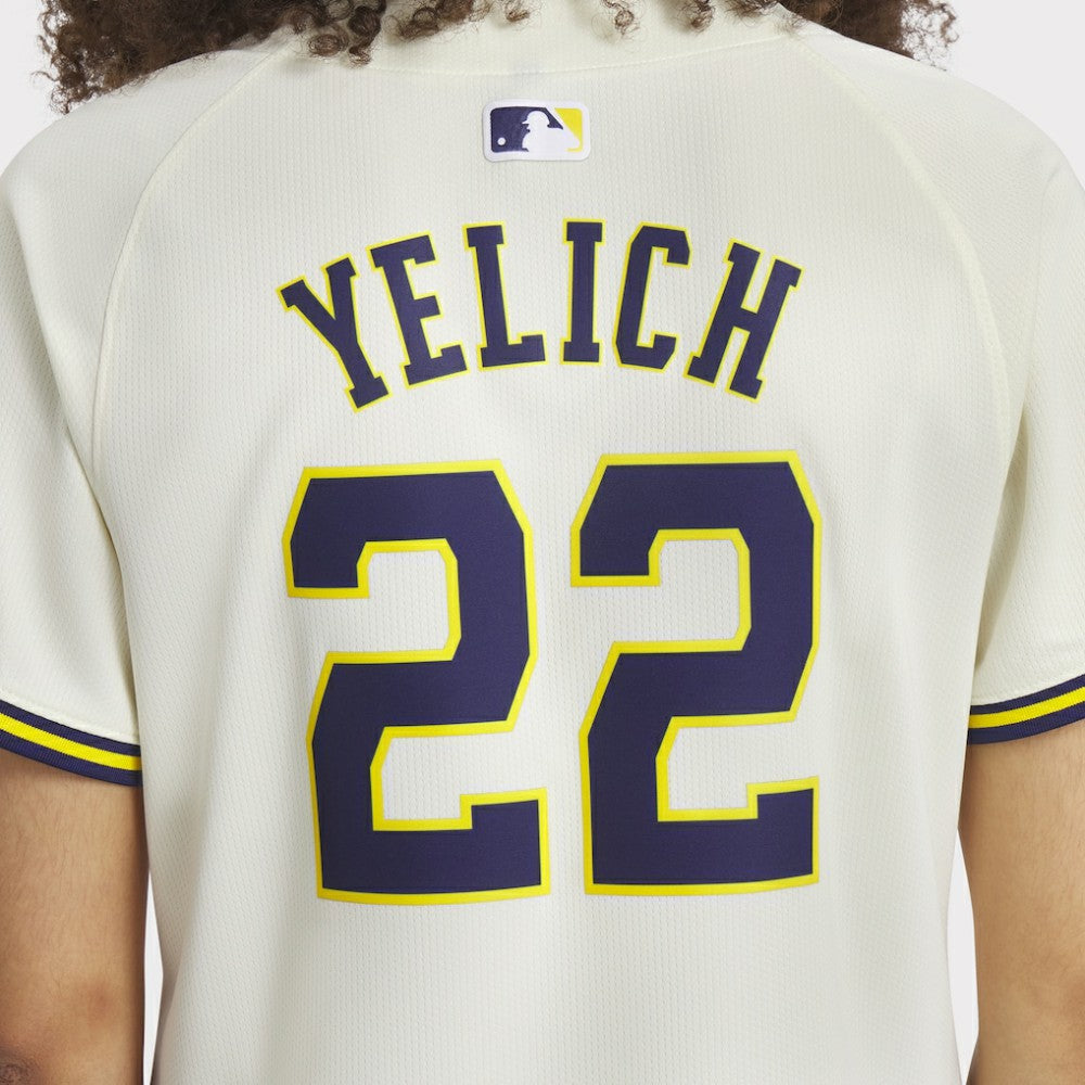 Cream Christian Yelich Milwaukee Brewers Nike Women's Home Limited Player Jersey
