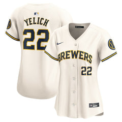 Cream Christian Yelich Milwaukee Brewers Nike Women's Home Limited Player Jersey