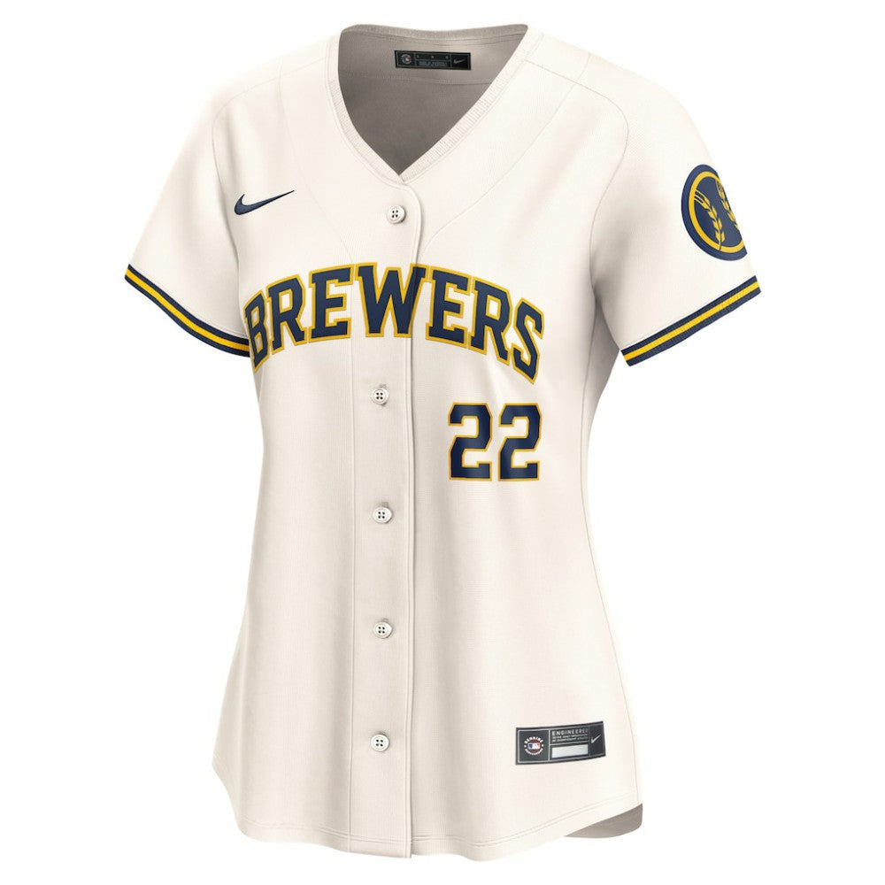 Cream Christian Yelich Milwaukee Brewers Nike Women's Home Limited Player Jersey