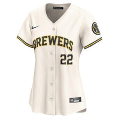 Cream Christian Yelich Milwaukee Brewers Nike Women's Home Limited Player Jersey