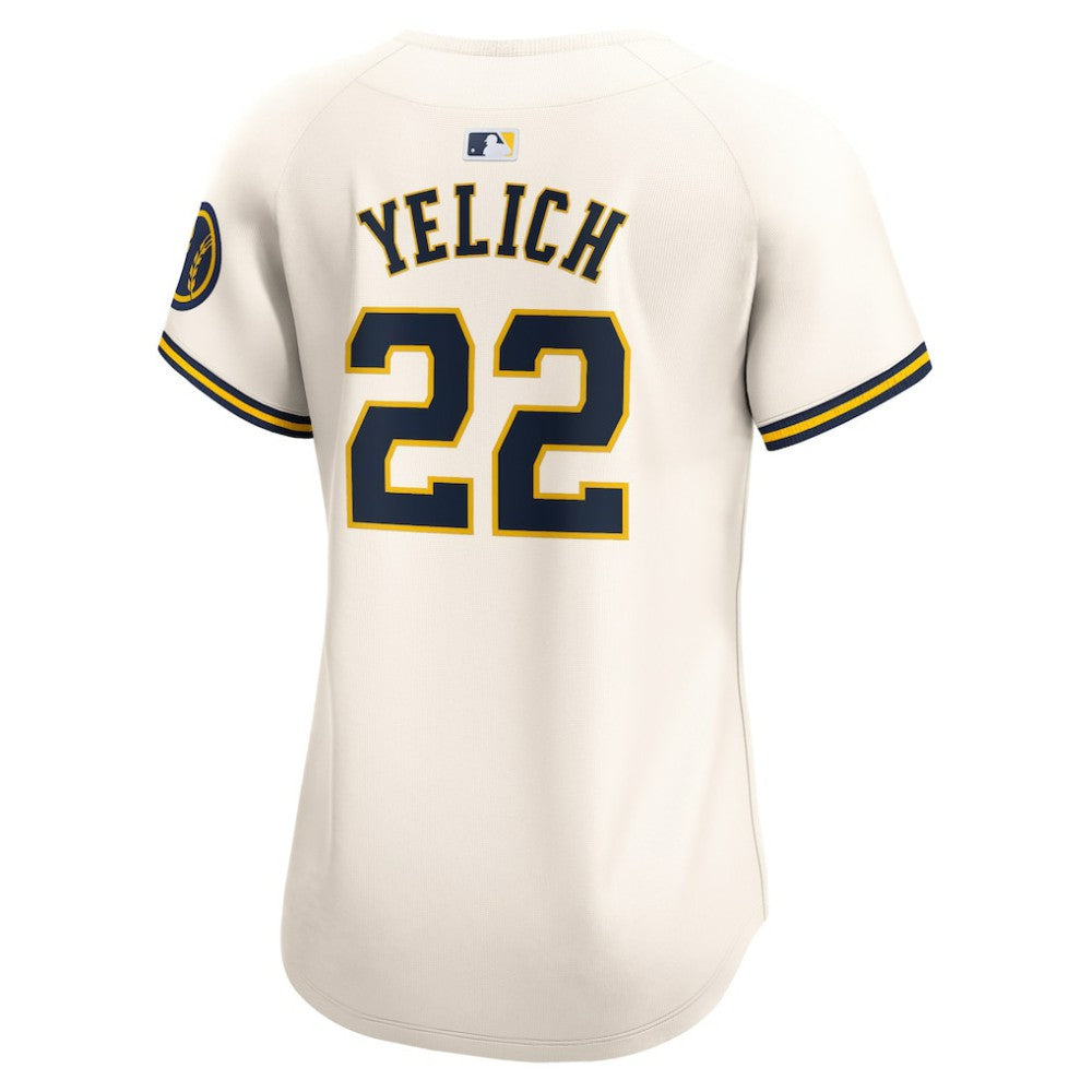 Cream Christian Yelich Milwaukee Brewers Nike Women's Home Limited Player Jersey