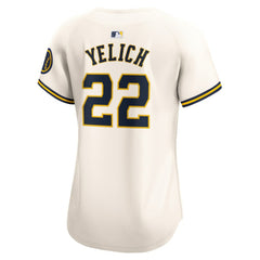 Cream Christian Yelich Milwaukee Brewers Nike Women's Home Limited Player Jersey