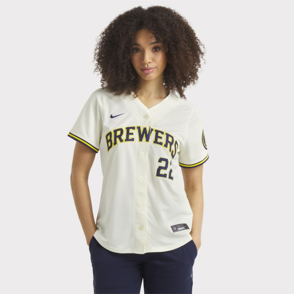 Cream Christian Yelich Milwaukee Brewers Nike Women's Home Limited Player Jersey