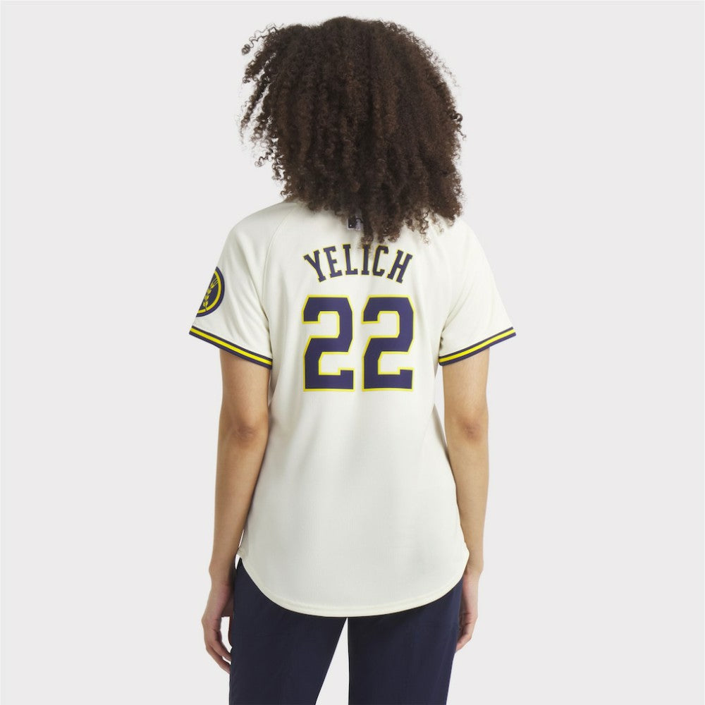 Cream Christian Yelich Milwaukee Brewers Nike Women's Home Limited Player Jersey