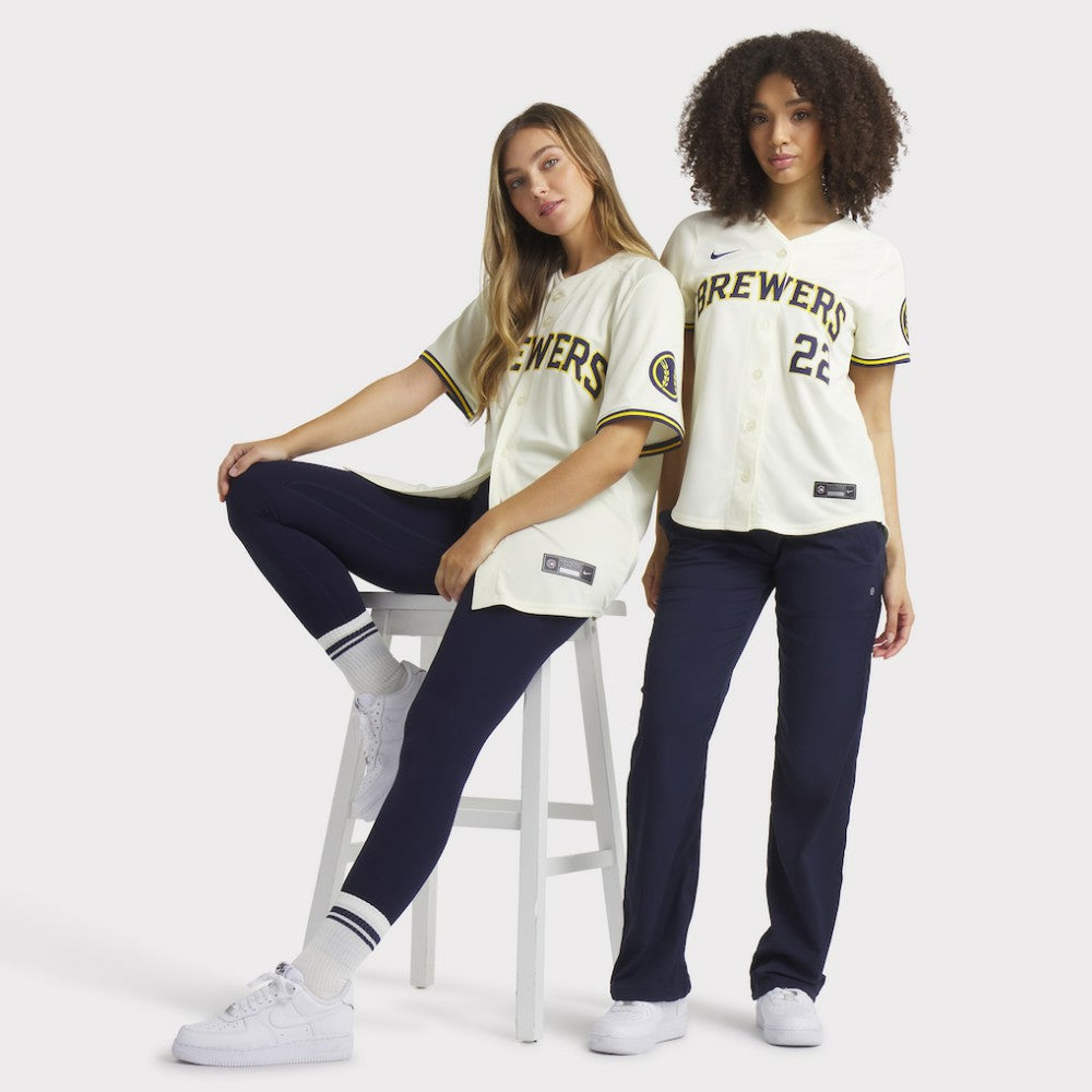 Cream Christian Yelich Milwaukee Brewers Nike Women's Home Limited Player Jersey