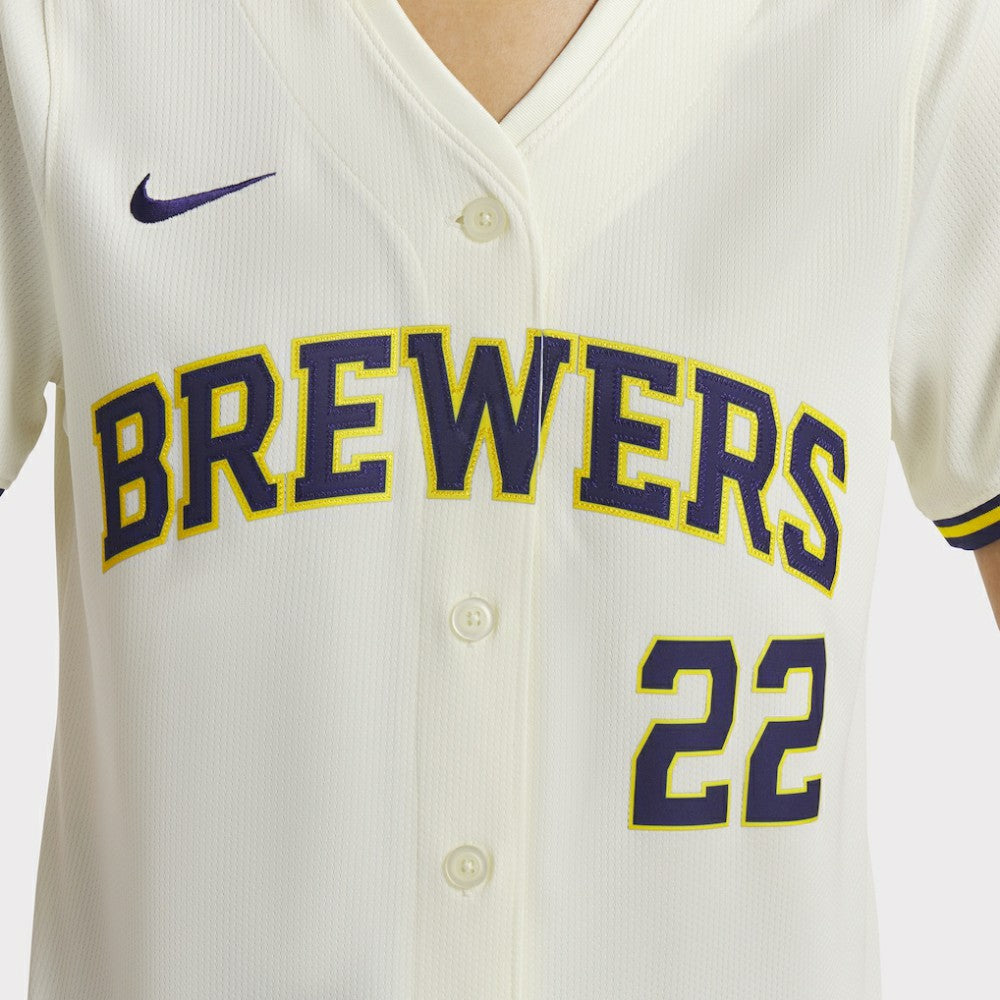 Cream Christian Yelich Milwaukee Brewers Nike Women's Home Limited Player Jersey