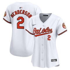 White Gunnar Henderson Baltimore Orioles Nike Women's  Home Limited Player Jersey