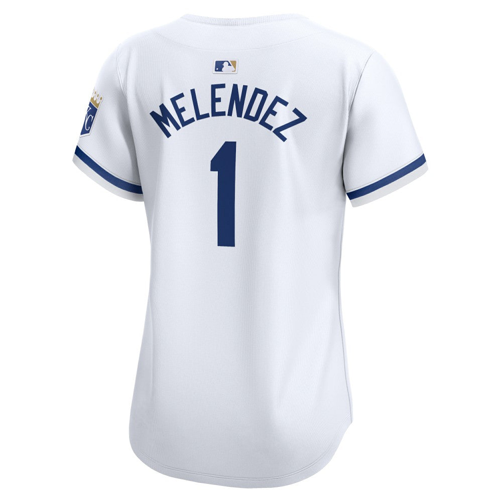 White MJ Melendez Kansas City Royals Nike Women's  Home Limited Player Jersey