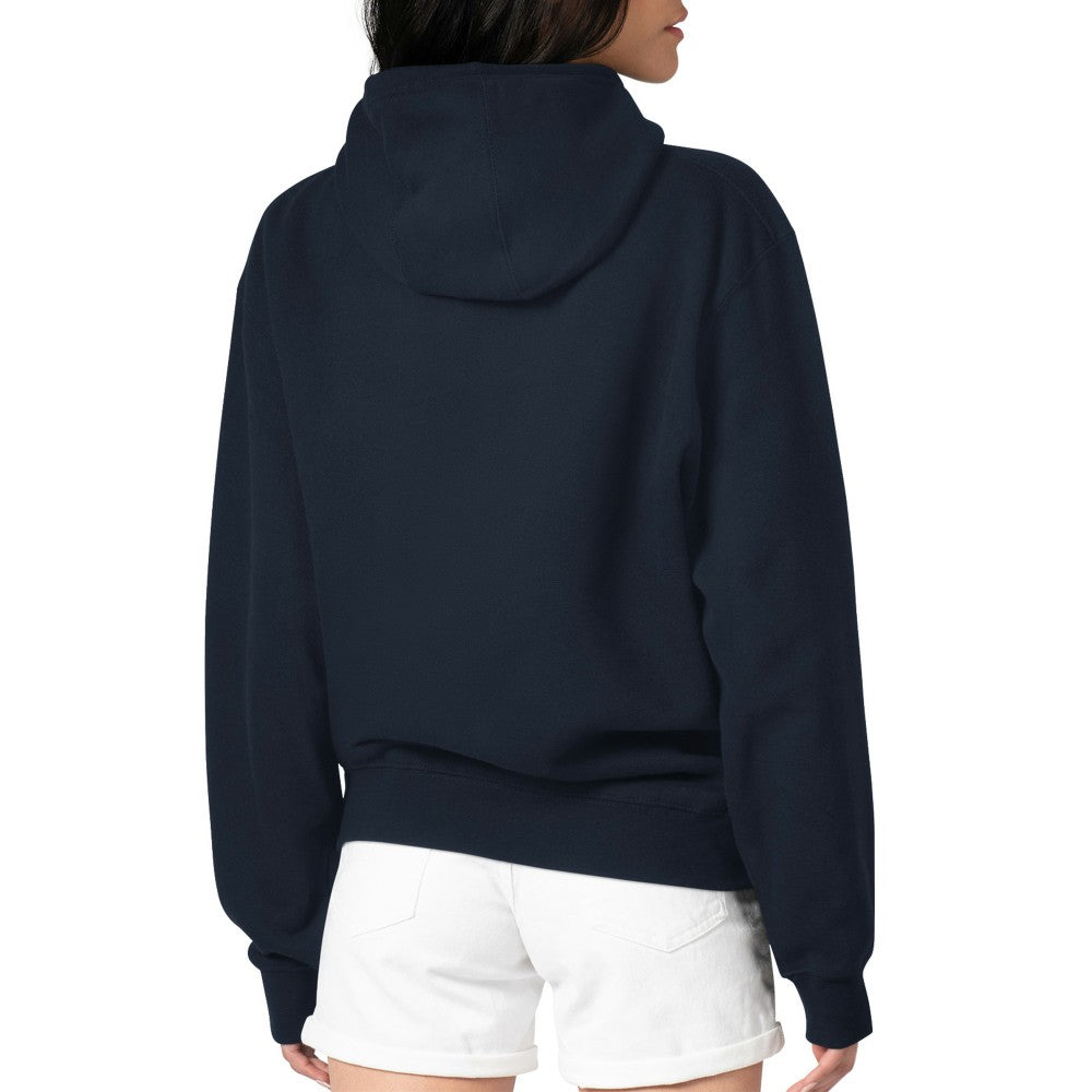 Navy Cleveland Guardians G-III 4Her by Carl Banks Women's Heart Fleece Pullover Hoodie
