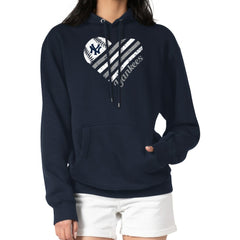 Navy New York Yankees G-III 4Her by Carl Banks Women's Heart Fleece Pullover Hoodie