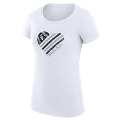 White Chicago White Sox G-III 4Her by Carl Banks Women's Super-Slim Fit Lightweight Heart Graphic T-Shirt