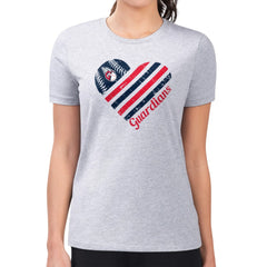 Heather Gray Cleveland Guardians G-III 4Her by Carl Banks Women's Super-Slim Fit Lightweight Heart Graphic T-Shirt