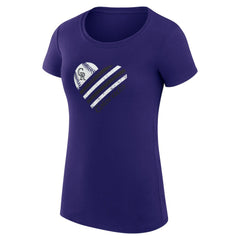 Purple Colorado Rockies G-III 4Her by Carl Banks Women's Super-Slim Fit Lightweight Heart Graphic T-Shirt